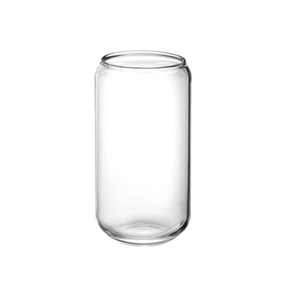 Glass Cup With Lid and Straw