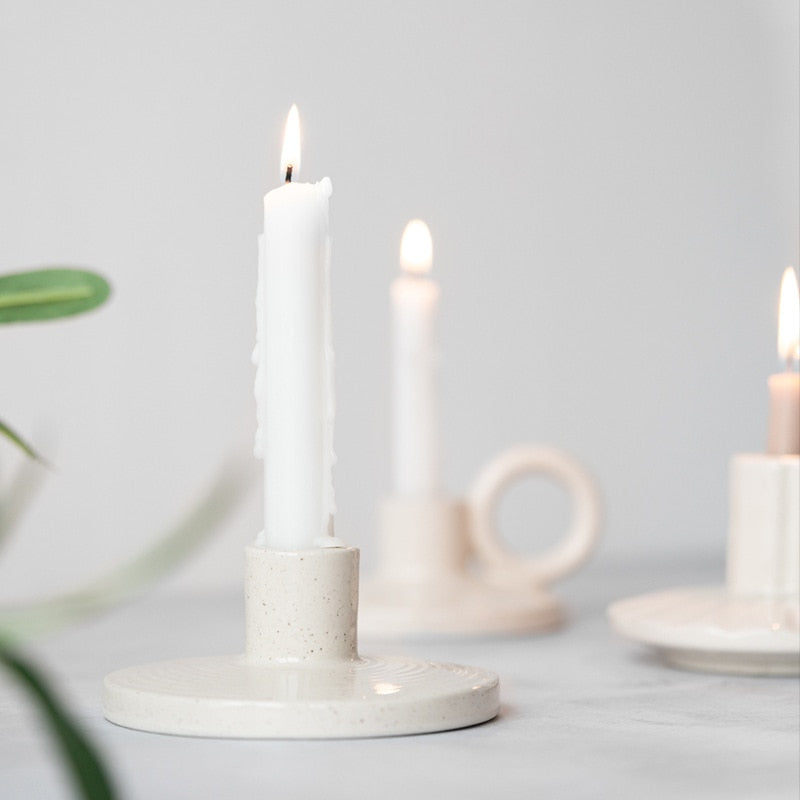 Nordic Ceramic Simple Candle Holder