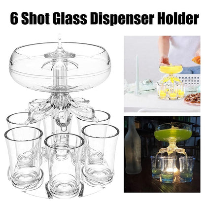 6 Shot Glass Dispenser Holder